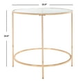 thumbnail image 4 of SAFAVIEH Kolby Round Glass Side Table, Polished Gold Frame/Clear Glass Top (22 in. W x 22 in. D x 22 in. H), 4 of 8