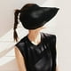 thumbnail image 4 of 1 Uds gorra con visera de lino para mujer sombrero de sol de playa ala ancha protección solar sombrero flexible de verano plegable ajustable versión europea ER, 4 of 5