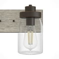 thumbnail image 4 of Hunter - Devon Park 2-light Onyx Bengal, Small Vanity Light, Dimmable, Rustic Style, for Bedrooms, Dining, Living Rooms - 48018, 4 of 8