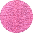 thumbnail image 1 of Ahgly Company Indoor Round Abstract Pink Modern Area Rugs, 4' Round, 1 of 4