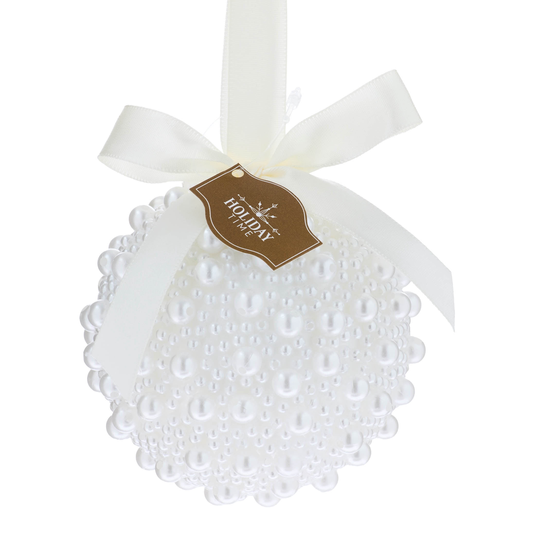 Cream Pearl Ball Christmas Ornament, 3.8", by Holiday Time