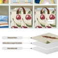 thumbnail image 4 of Yayeee Foldable Storage Basket for Shelves with Handles Waterproof Cloth Bins, Cute Cherry, 4 of 7