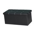 thumbnail image 1 of DOLITY Foldable Storage Boxes Seat Storage Bins Storage Ottoman Foot Rest Stool Ottoman Black, 1 of 9