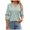 Mint Green, variant on NJGRAE Asymmetrical Tops for Women Petite V Neck T-Shirts Spring and Summer V Neck Lace Three Quarter Sleeve Loose Top T Shirt for Women Cropped Casual Summer Top Xxl