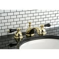 thumbnail image 2 of Kingston Brass Restoration Onyx Widespread Lavatory Faucet With Black Porcelain Lever Handle, Oil Rubbed Bronze, 2 of 7