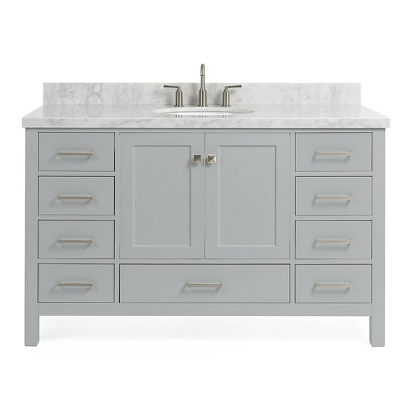 Ariel A055s-Vo Cambridge 54" Free Standing Single Basin Vanity Set - Grey