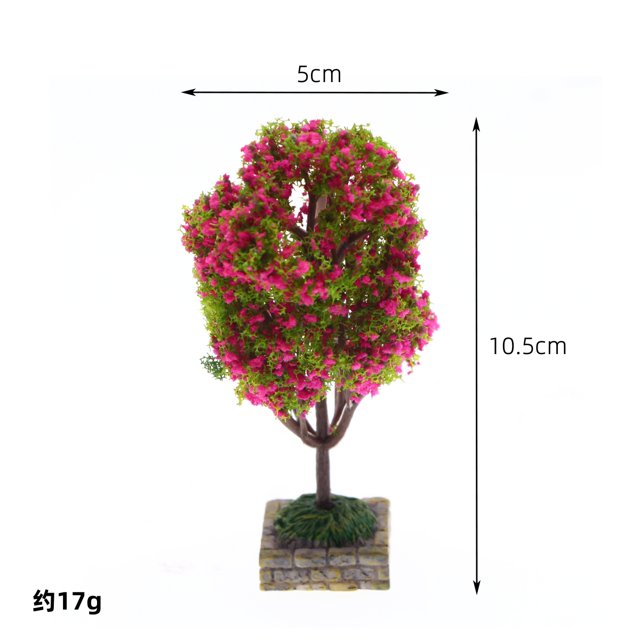 Dollhouse Miniature Flower Tree Fruit Tree With Plastic Base Micro Landscape Sand Table Train Scenery Moss Bonsai Model Accesso,A,1pc