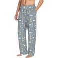thumbnail image 2 of Balery Sleep Rabbit print Men's Pajama Pants,Ultra Lightweight Pjs,Lounge Pant-Medium, 2 of 9