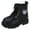 Black, variant on Kids Boots Girls Boys Girls Combat Ankle Boots Cowboy Cowgirl Western Embroidered Side Zipper Booties Toddler/Little Kid/Big Kid Size 3 (Brick Red,Big Kids 3)