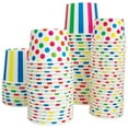 thumbnail image 3 of [100 Count] 12 oz Rainbow Paper Ice Cream Cups - Polka Dotty Dessert Bowls - Many Colors & Sizes - Frozen Dessert Supplies, 3 of 7