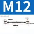 thumbnail image 2 of Marine Grade Turnbuckles Pack of 2 for Secure Fastening and Long Lasting, 2 of 9