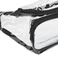 thumbnail image 4 of Sac Banane Transparent PVC Résistant à l'Eau Fermeture Éclair Sac de Taille Multifonction pour Voyage Noir, 4 of 7