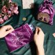 thumbnail image 3 of 2 bolsas de tarot de terciopelo con cordón, fundas para cartas de tarot, soporte para guardar barajas de tarot, color negro y morado, con el árbol de la vida del zodíaco., 3 of 9