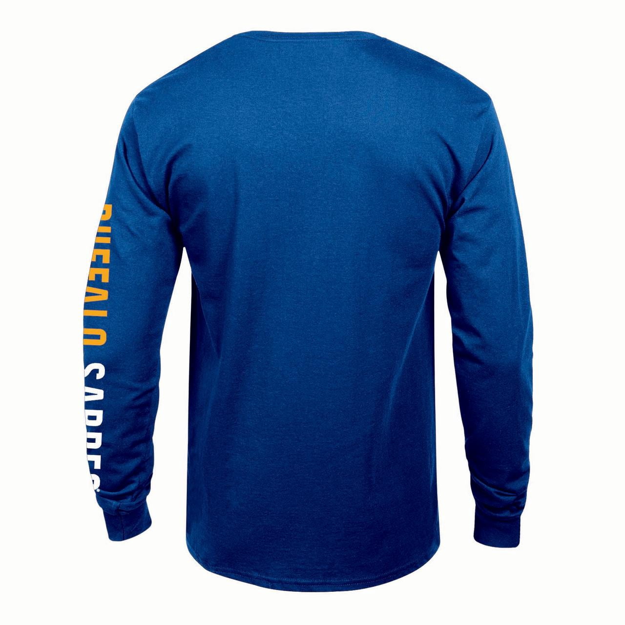 NHL Buffalo Sabres Men's Team Color Double Graphic Long Sleeve T-Shirt