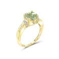 thumbnail image 2 of 1 3/4 Carat T.G.W. Green Amethyst And White Diamond Accent 14kt Gold Over Silver Ring, 2 of 4