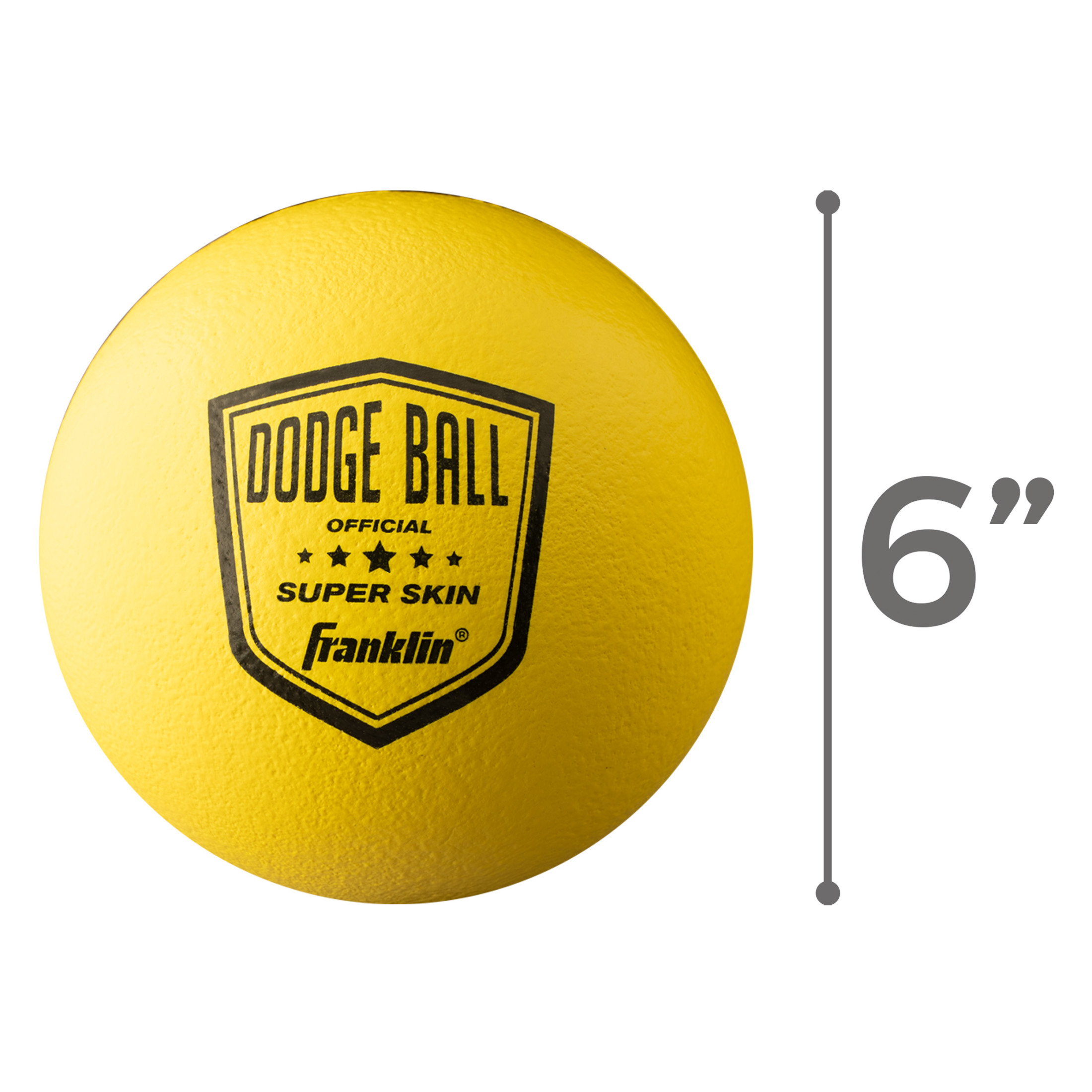 Franklin Sports Foam Dodgeball Set - Superskin (6) Ball Soft Foam Dodgeball Set for Kids - Perfect for Gym + Playground Games - 6"
