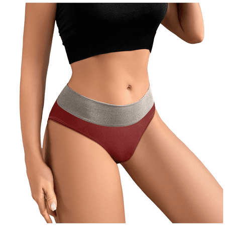 Fulorrnie Underwear for Women Seamless Comfort High Waisted Briefs Panties Cheeky Waistband Elastic Waist Panty  Brown  XS