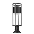 thumbnail image 2 of 8W 1 Led Outdoor Pier Mount Light With Round Base In Modern Style-23.75 Inches Tall And 7.25 Inches Wide Z-Lite 517Phm-553Pm-Bk-Led, 2 of 7