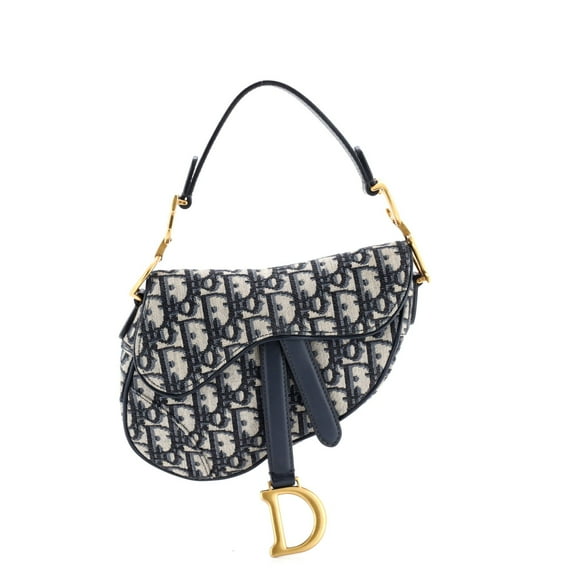 Pre-Owned Saddle Handbag Oblique Canvas Mini By Rebag