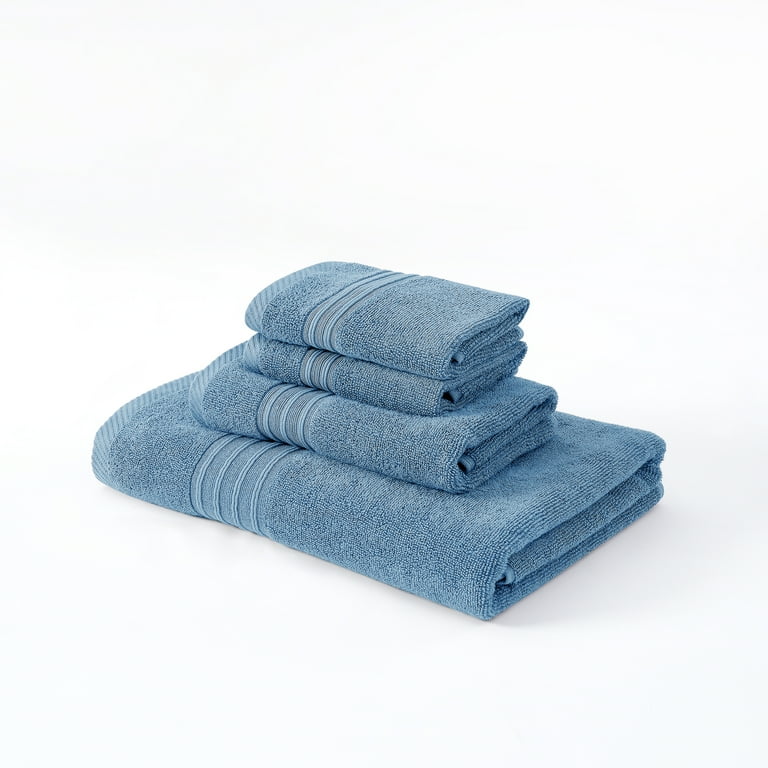 L'Appartement ハウス オブ リリア GARBATO TOWEL 4-Piece Cotton Grey Wisteria Decorative Bath Towel Set by