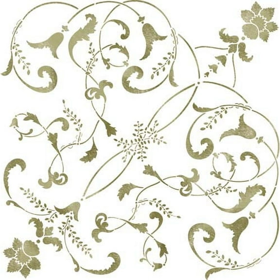 Scroll Panel Corner Wall Stencil SKU #3583 by Designer Stencils