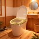 thumbnail image 4 of Herunwer Bathroom Soft Thicker Warmer Stretchable Washable Cloth Toilet Seat Cover Pads, 4 of 6