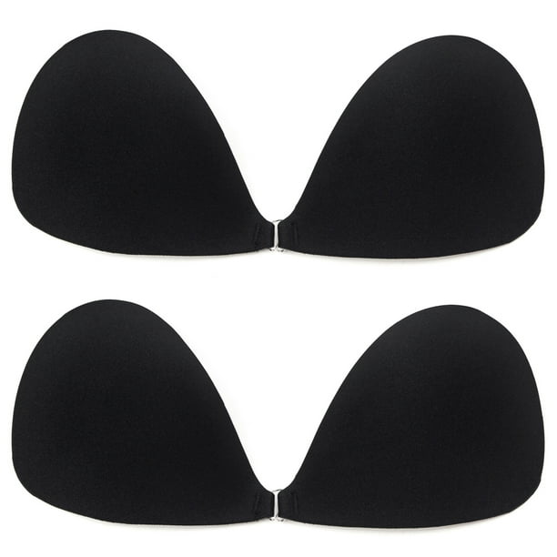SAYFUT SAYFUT 2 Peice Strapless Bra Push up Reusable Silicone Women Self Adhesive Sticky