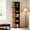Dark Brown, variant on 74.8" Tall Arched 6-Tier Bookshelf, Narrow Floor Standing Corner Display Shelves - Open Storage Organizer for Small Space, Home Office, Living Room