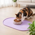 thumbnail image 2 of Oval Pet Feeding Mat, Waterproof Raised Edge Bowl Placemat, Non Slip Spill Proof Food and Water Tray for Dogs and Cats, Washable Floor Protector, 2 of 6