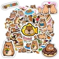 thumbnail image 5 of 35pcs Cute Capybara Stickers Cartoon Animal Stickers Playful DIY Stickers for Luggage Notebooks Phone, 5 of 9