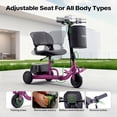 thumbnail image 6 of Mosta Folding Electric Mobility Scooter for Adults, 50 Lbs Lightweight Portable Electric Scooter, 8 Miles Range, 3.5 Mph, 2 Detachable Batteries, Height-Adjustable Seat, 300lb Weight Capacity, 6 of 8