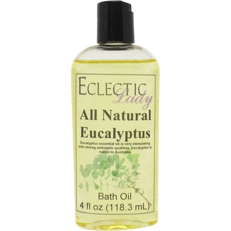 Eucalyptus Bath Oil - Scented Body Oil - Relaxing & Moisturizing Bathing Oil - Fragrance Body Oil For Dry & Rough Sensitive Skin - 4 oz