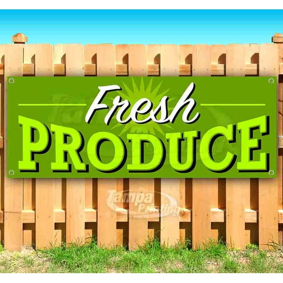Fresh Produce 13 oz Vinyl Banner With Metal Grommets