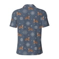 thumbnail image 3 of Xecao Squirrel And Snowflakes for Mens' Casual Short Sleeve Button-Down Polo Shirts for a Classic Golf Look, 3 of 9