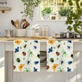 thumbnail image 4 of Spring Butterfly Dragonfly Kitchen Towels Set of 3, Beige Botanical Floral Rustic Absorbent Dish Towels for Kitchen, Microfiber Hand Towel, Quick Drying Tea Towel for Cleaning Decorative Dishcloths, 4 of 7