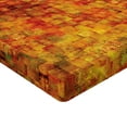 thumbnail image 2 of Ambesonne Orange Fitted Sheet, Vintage Mosaic Grunge, Twin Size, Orange Mustard, 2 of 3
