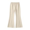 thumbnail image 4 of WERYOUNG School Uniform For Girls Elastic Waist Solid Color Wide Leg Trousers Kids Girls Loose Fit Back To School Pants 11-12 Years, 4 of 5