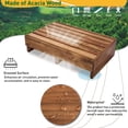 thumbnail image 2 of Acacia Wood Step Platform (25'' L x 16'' W x 6.5'' H, No Assembly Required), Outdoor Steps with Non-Skip Pads for Seniors, Wooden One Step Stool for Bed, Stair, Bathroom, Kitchen, Garden, 2 of 9