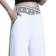 thumbnail image 2 of Pantalones rectos de pierna ancha para mujer Pantalones largos Palazzo Pantalones rectos, elásticos Todos Blanco, 2 of 3