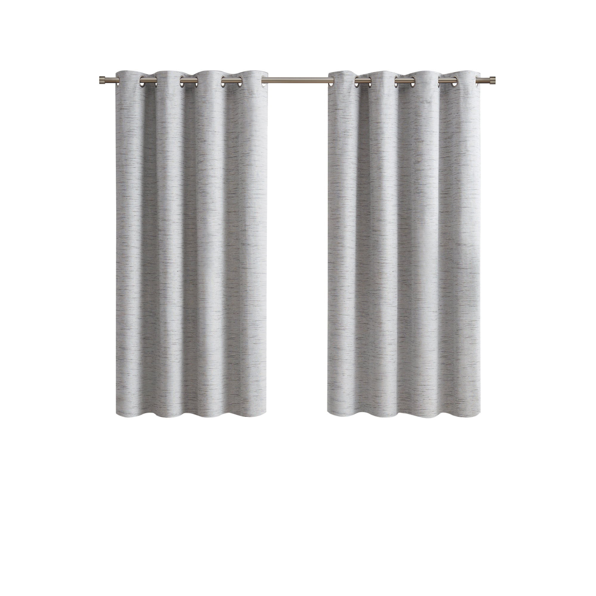 Eclipse Auden Traditional White Grommet Blackout Single Curtain Panel, 52" x 63"