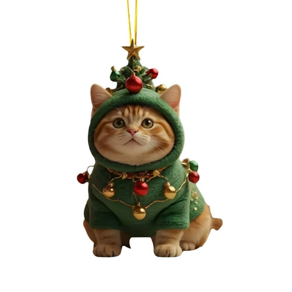 Personalized Cat Ornaments for Christmas Tree 2026 - Funny Hanging Christmas Decoration for Indoor Home Mantel, Pet Themed Figurines for Xmas Holiday Party Favors