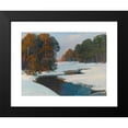 thumbnail image 2 of Stefan Popowski 18x14 Black Modern Framed Museum Art Print Titled - Winter Landscape in the Evening Light (1935), 2 of 5