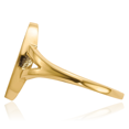 thumbnail image 5 of 14K Solid Yellow Gold Custom Engraved Signet Ring Handmade Personalized Monogram Initial Letter Band, 5 of 9
