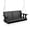 Black, variant on 4 FT Outdoor Wooden Porch Swing Chair Bench, Heavy Duty 880 LBS Suspended Patio Recliner w/ Hanging Metal Chains, Solid Hardwood Desktop Frame Hanging Seat Setup for Courtyard Garden Outside