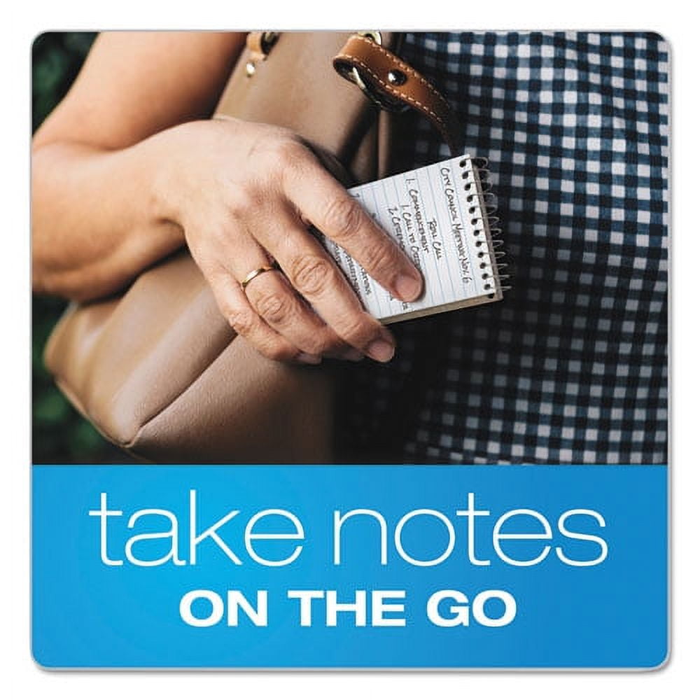 "Second Nature Wirebound Notepads, Narrow Rule, Randomly Assorted Cover Colors, 50 White 3 X 5 Sheets | Bundle of 5 Each"