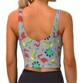 thumbnail image 3 of Haiem Cute Dinosaur Pattern Womens Sports Bra - U Neck Padded Low Impact Yoga Bra Workout Crop Top Gym Moisture-Wicking Workout Vest -XX-Large, 3 of 9