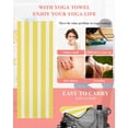 thumbnail image 5 of Yellow Striped Yoga Towel for Hot Yoga Non Slip, Modern Simple Monochrome Geometric White Yoga Mat Towel Absorbent Yoga Sweat Towels Microfiber Hot Yoga Blanket for Bikram Pilates 26"x70", 5 of 7