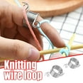 thumbnail image 1 of Fiudx Dedal de Dedo para Tejer, Guía de Hilo de Acero Inoxidable, Duradero y Cómodo, Perfecto para Tejer y Hacer Crochet, Control de Tensión Uniforme, Regalo para Mamá y Abuela, Dos Tamaños Disponibl, 1 of 3