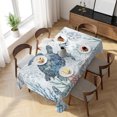 thumbnail image 3 of Ocean Sea Turtle Table Cloth Waterproof Tablecloths, Summer Coastal Coral Flower Shells Tablecloth Dining Table Cover for Kitchen Party Tabletop Outdoor, Rectangle Tablecloth 54x108 Inch, 3 of 9