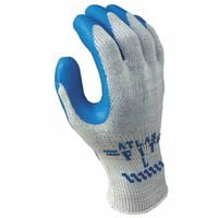 Atlas Fit 300 Rubber-Coated Gloves, L, Gray/Blue, Sold As 1 Dozen